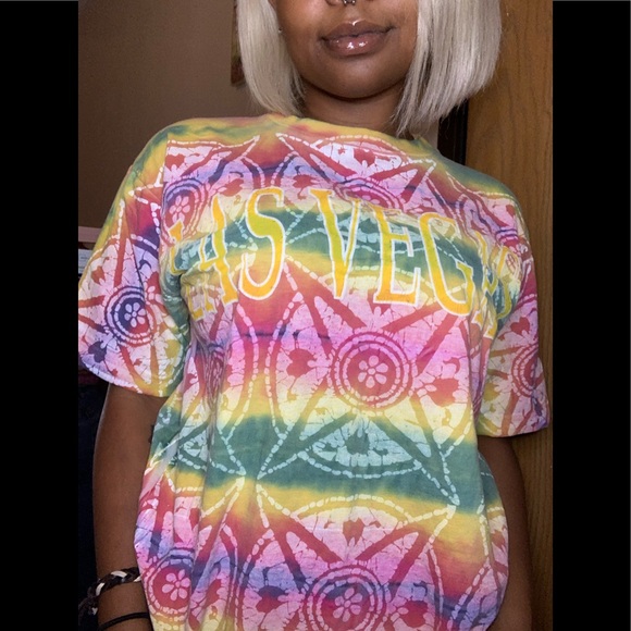 Las Vegas Tie Dye Oversized TShirt - Picture 1 of 4